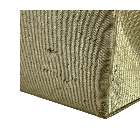 Textured Gold Metallic Evening Clutch Purse with Rope Shoulder Strap Retro Party - Picture 8 of 16